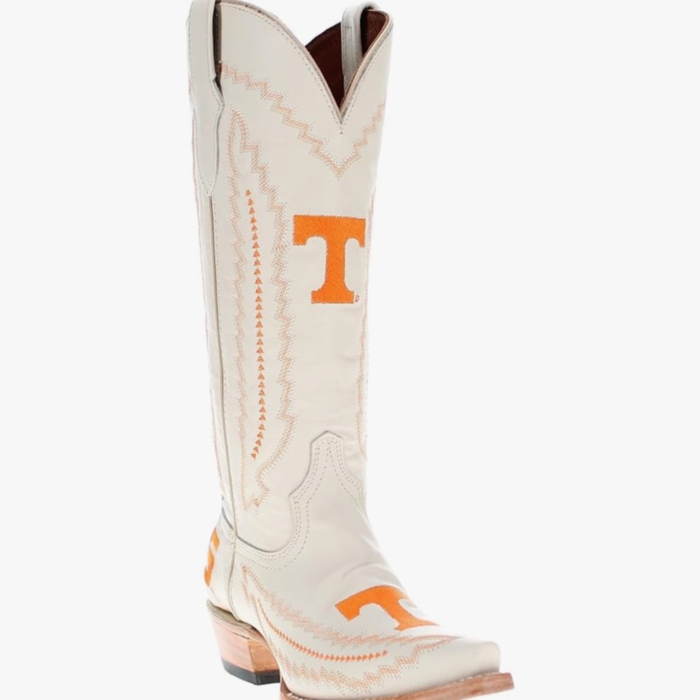 Durango Cream and Orange Over the Knee Boots